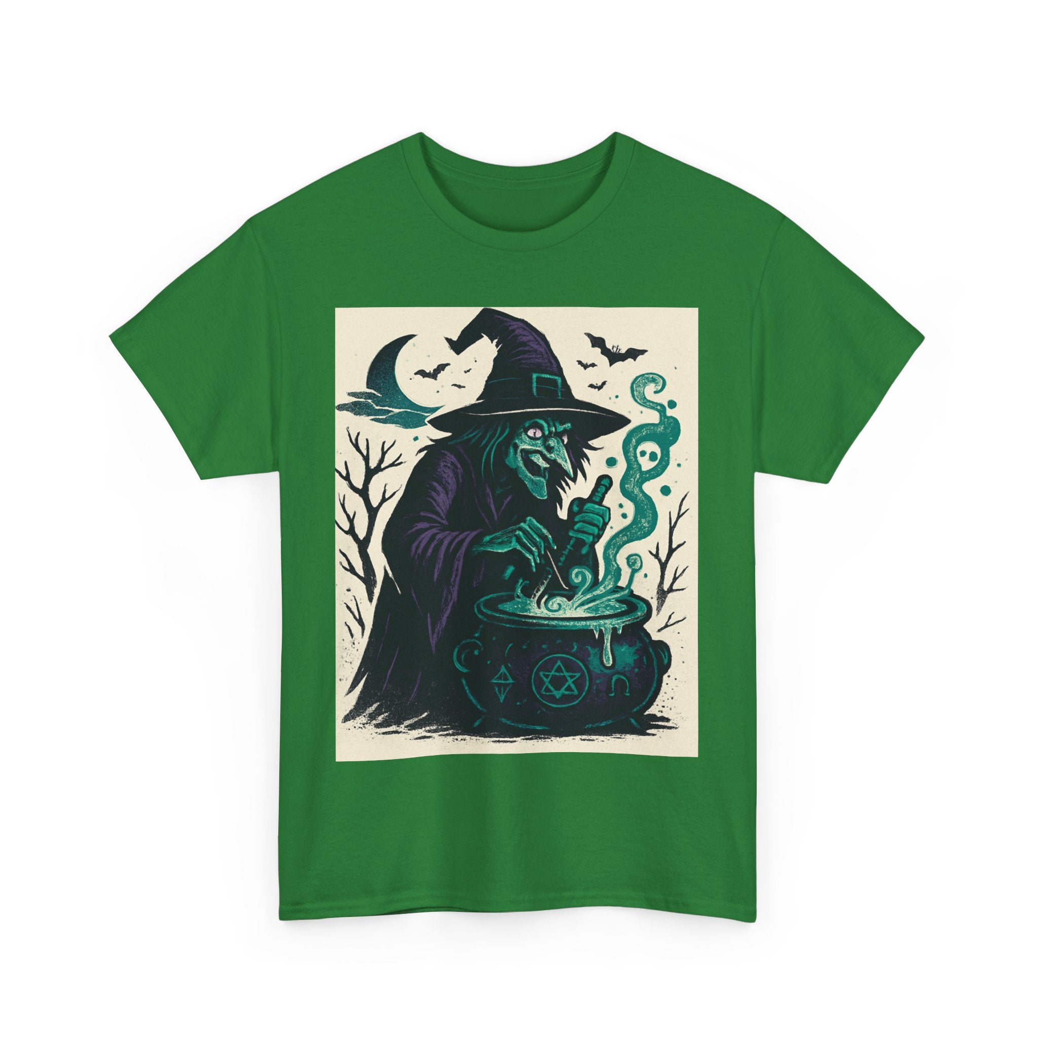 Witchy Vibes Unisex Heavy Cotton Tee, Halloween Shirt, Boho Tee, Witch [...] - Doylestreasures