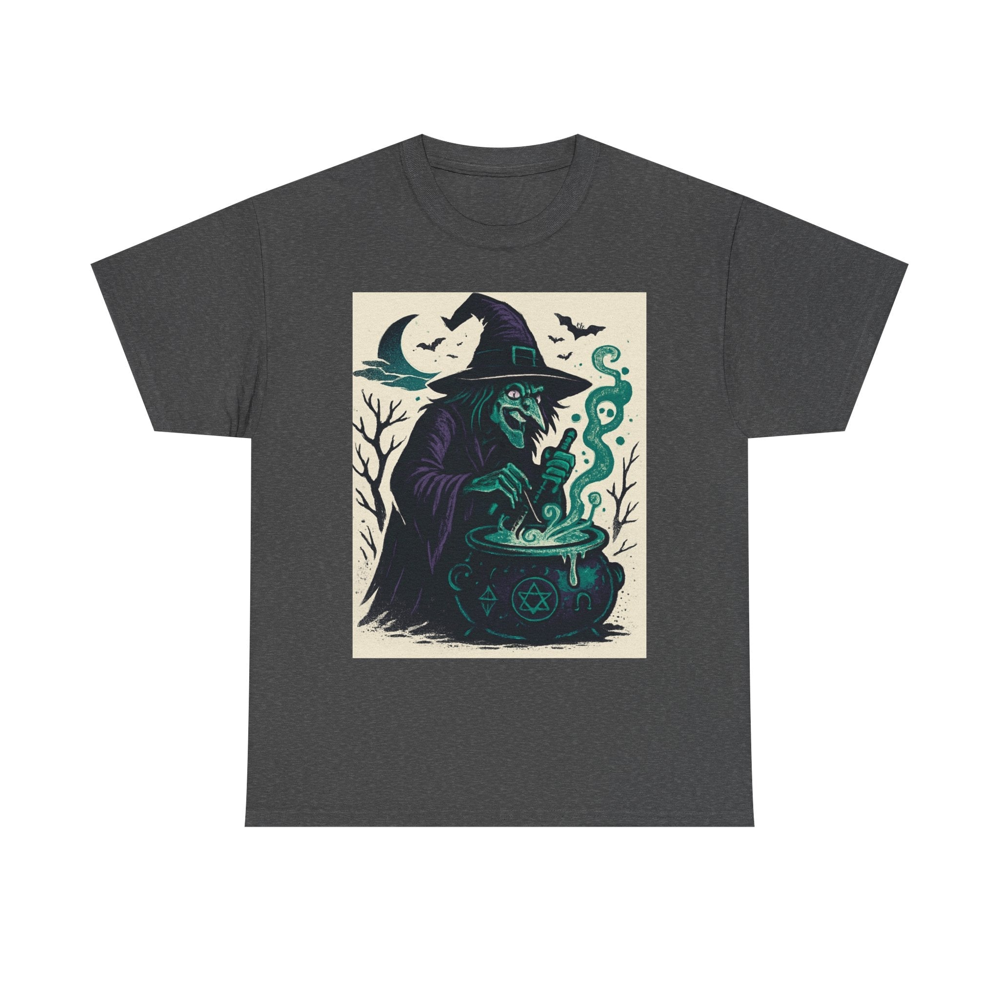 Witchy Vibes Unisex Heavy Cotton Tee, Halloween Shirt, Boho Tee, Witch [...] - Doylestreasures