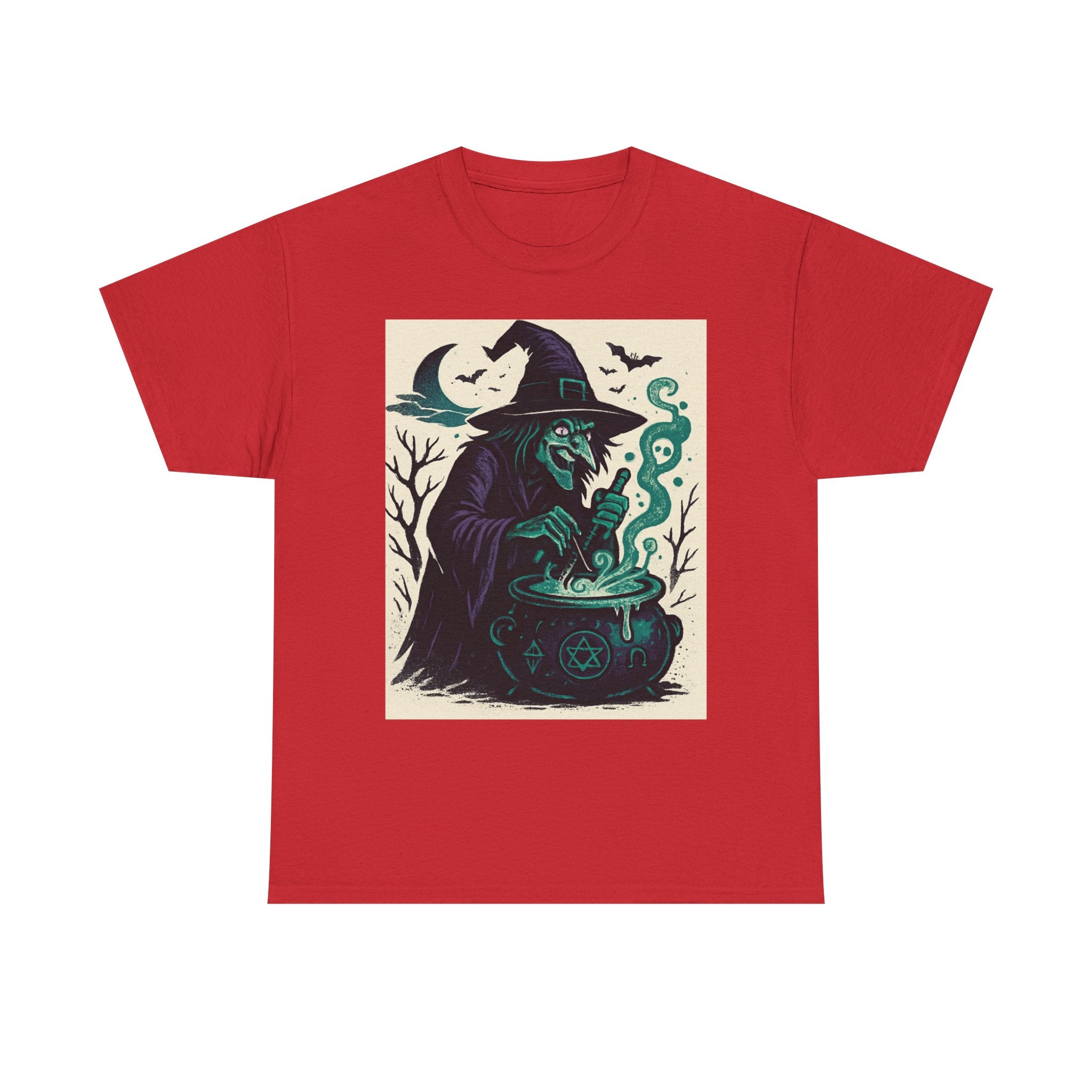 Witchy Vibes Unisex Heavy Cotton Tee, Halloween Shirt, Boho Tee, Witch [...] - Doylestreasures