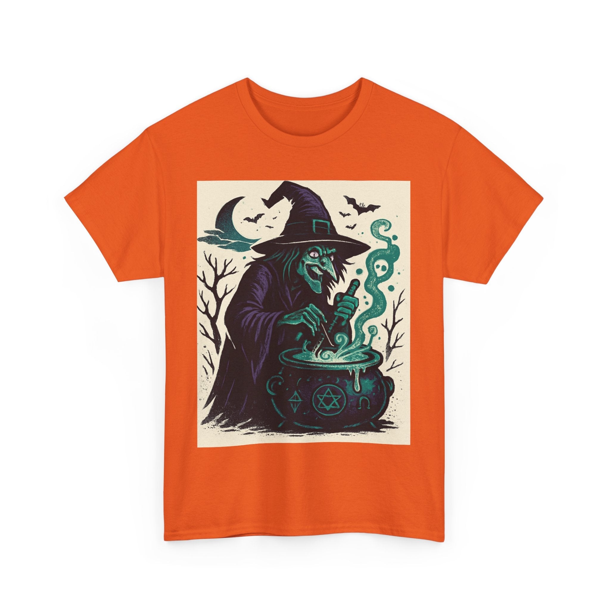 Witchy Vibes Unisex Heavy Cotton Tee, Halloween Shirt, Boho Tee, Witch [...] - Doylestreasures