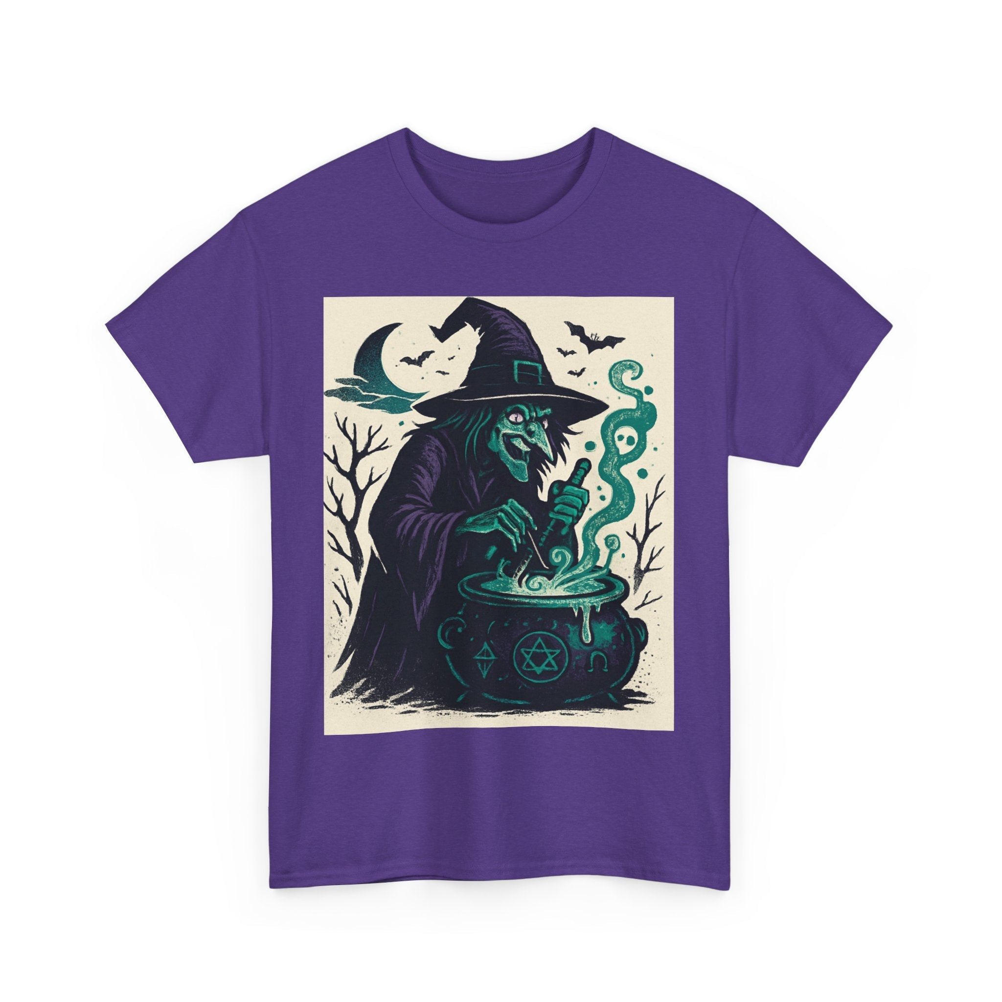 Witchy Vibes Unisex Heavy Cotton Tee, Halloween Shirt, Boho Tee, Witch [...] - Doylestreasures