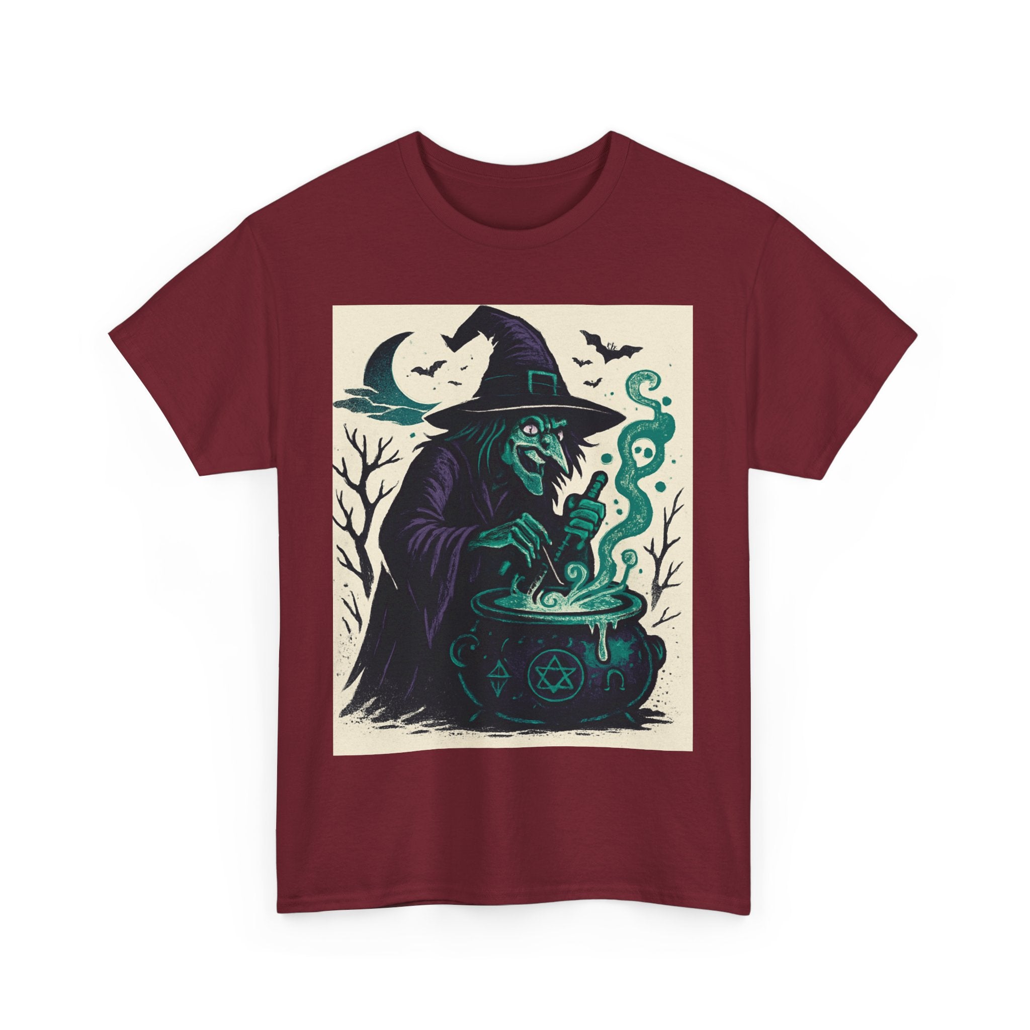 Witchy Vibes Unisex Heavy Cotton Tee, Halloween Shirt, Boho Tee, Witch [...] - Doylestreasures