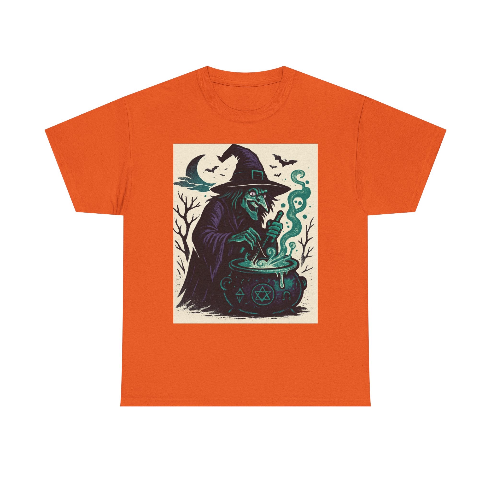 Witchy Vibes Unisex Heavy Cotton Tee, Halloween Shirt, Boho Tee, Witch [...] - Doylestreasures