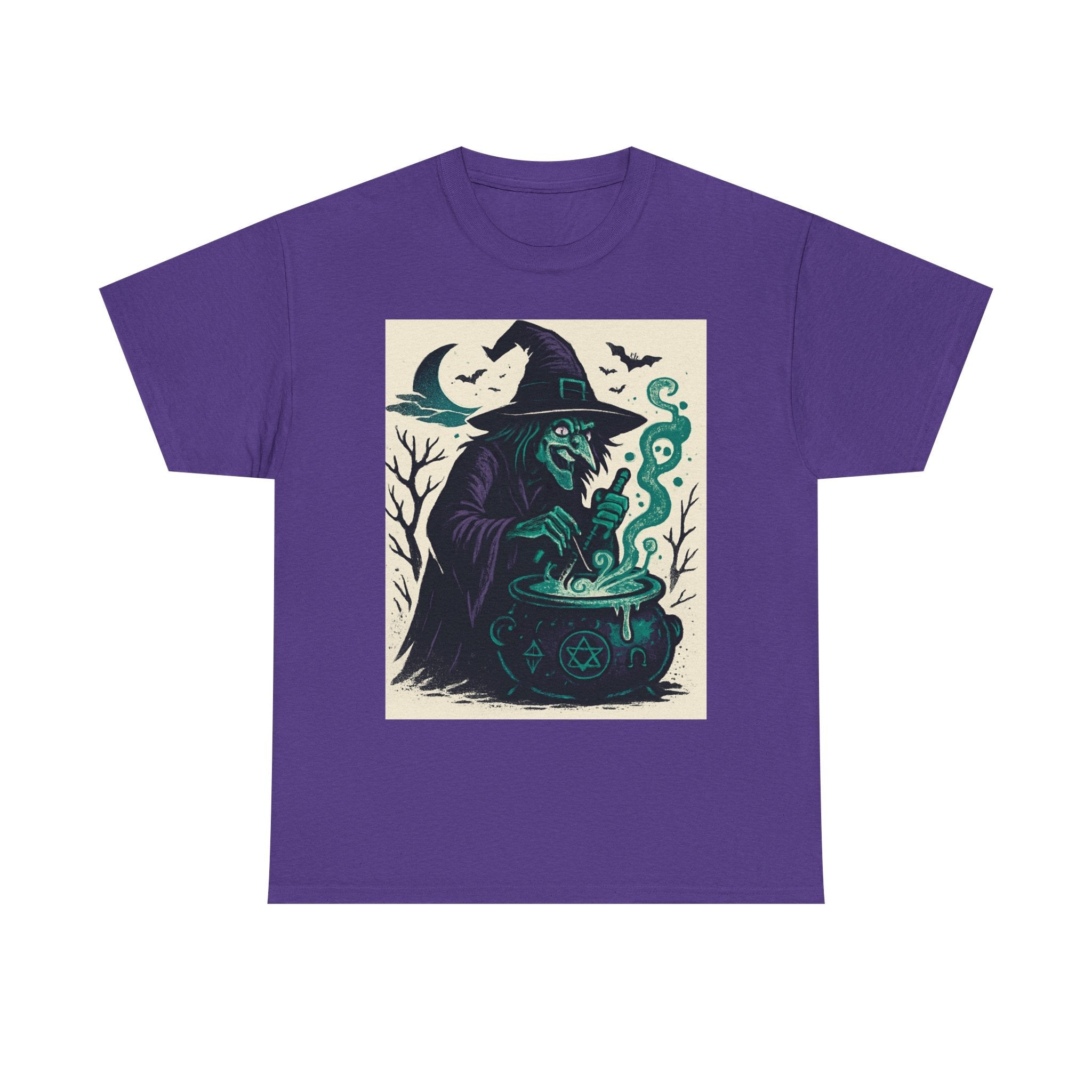 Witchy Vibes Unisex Heavy Cotton Tee, Halloween Shirt, Boho Tee, Witch [...] - Doylestreasures