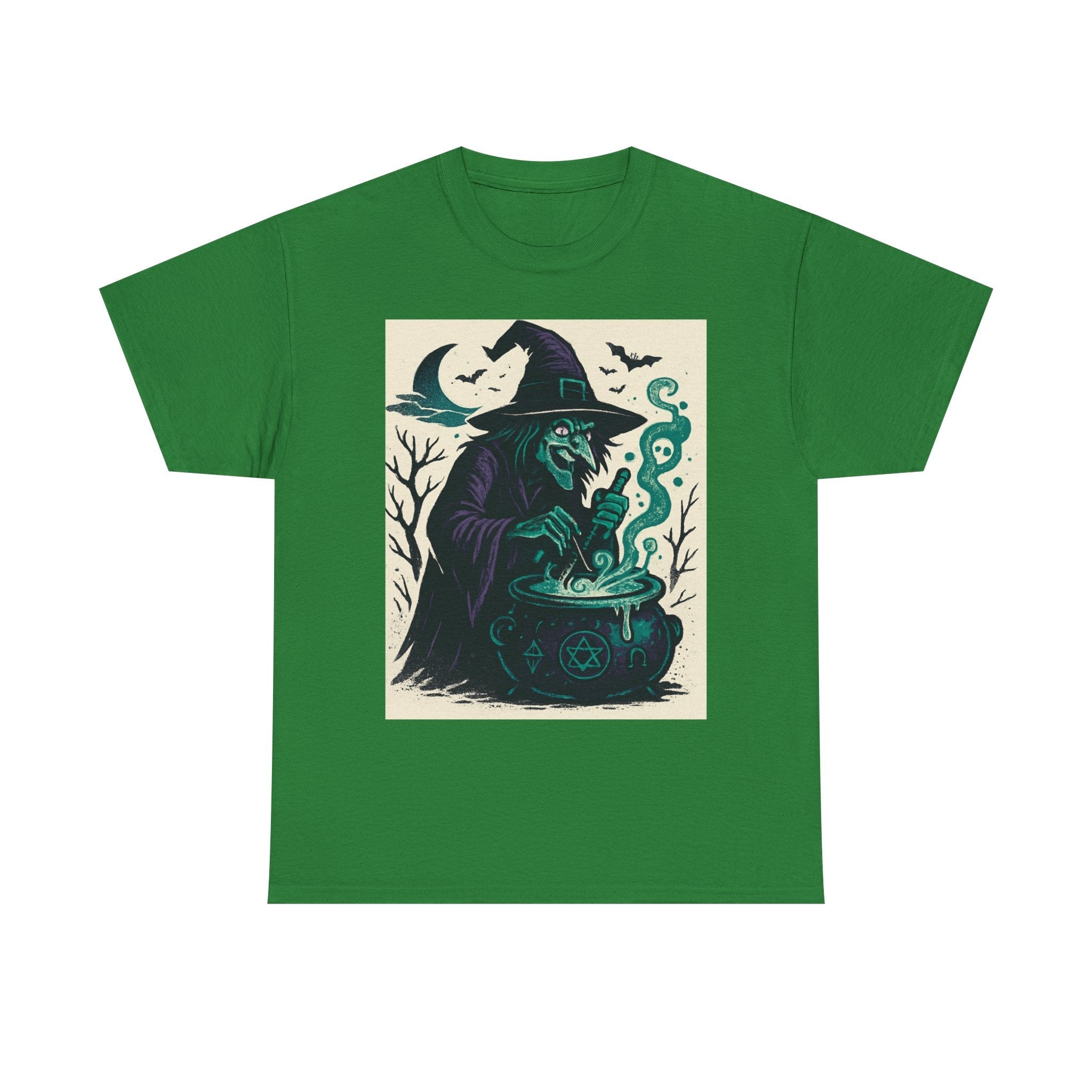 Witchy Vibes Unisex Heavy Cotton Tee, Halloween Shirt, Boho Tee, Witch [...] - Doylestreasures