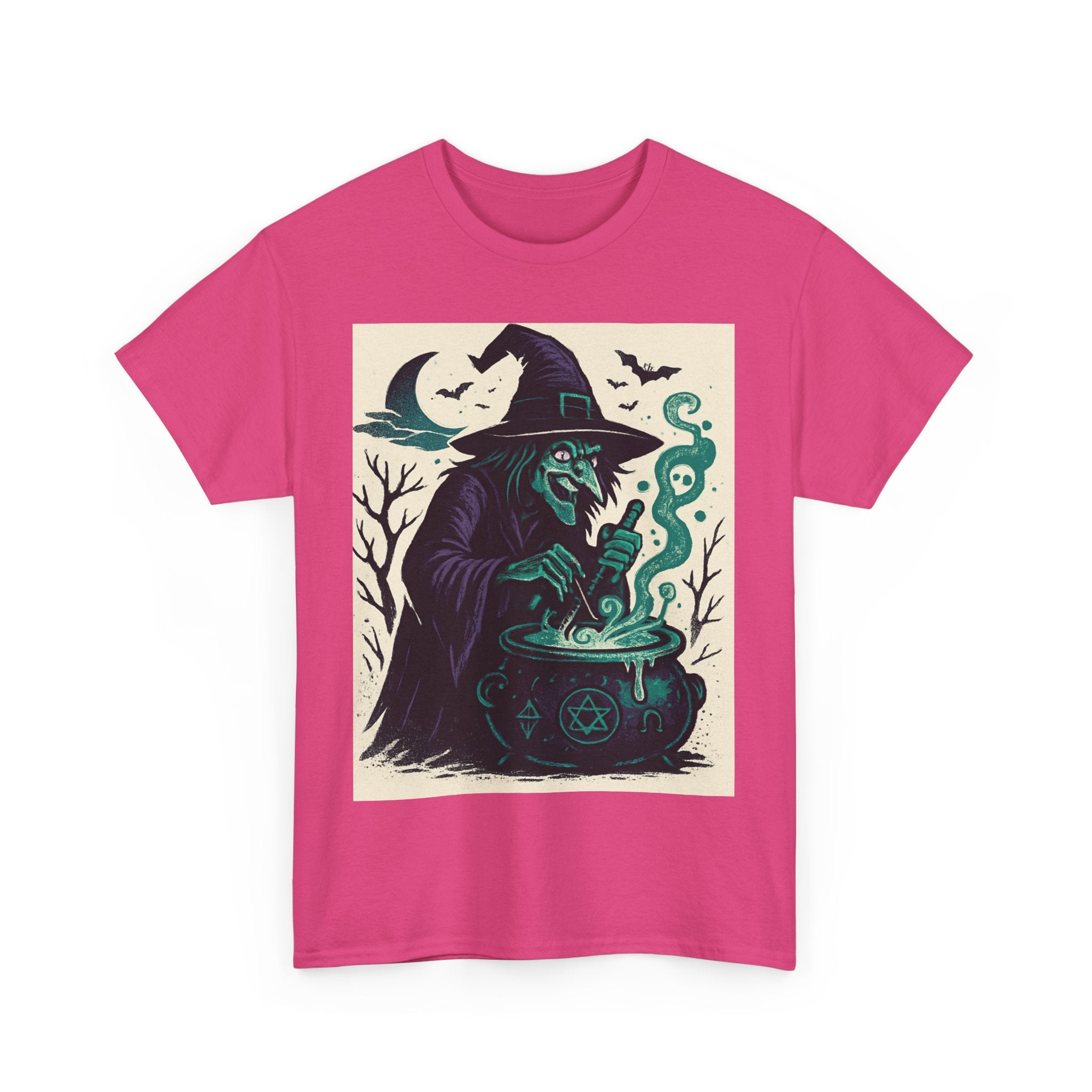 Witchy Vibes Unisex Heavy Cotton Tee, Halloween Shirt, Boho Tee, Witch [...] - Doylestreasures