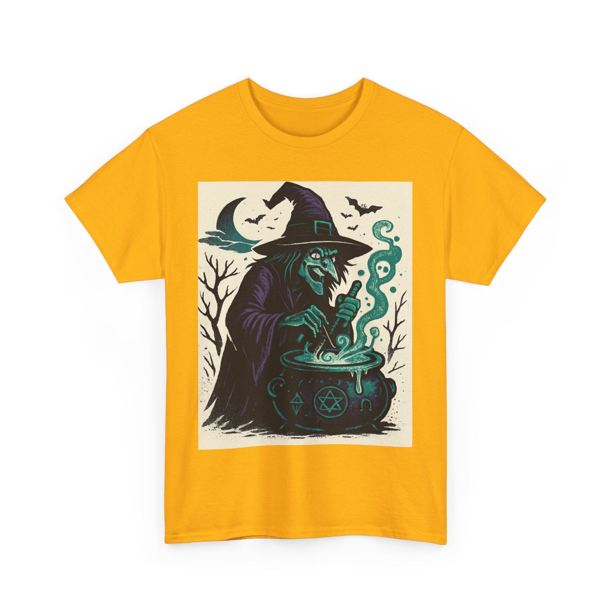 Witchy Vibes Unisex Heavy Cotton Tee, Halloween Shirt, Boho Tee, Witch [...] - Doylestreasures