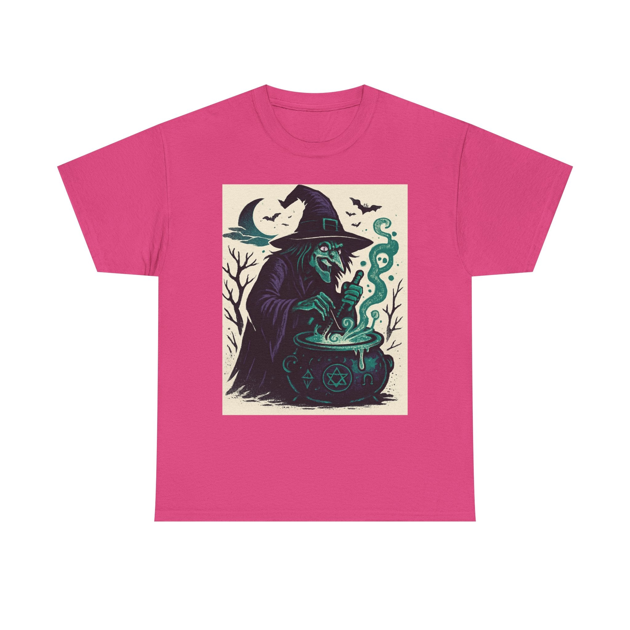 Witchy Vibes Unisex Heavy Cotton Tee, Halloween Shirt, Boho Tee, Witch [...] - Doylestreasures