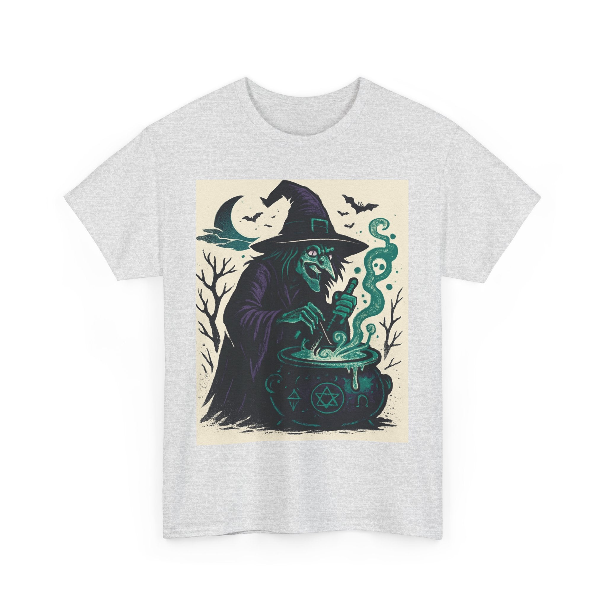 Witchy Vibes Unisex Heavy Cotton Tee, Halloween Shirt, Boho Tee, Witch [...] - Doylestreasures