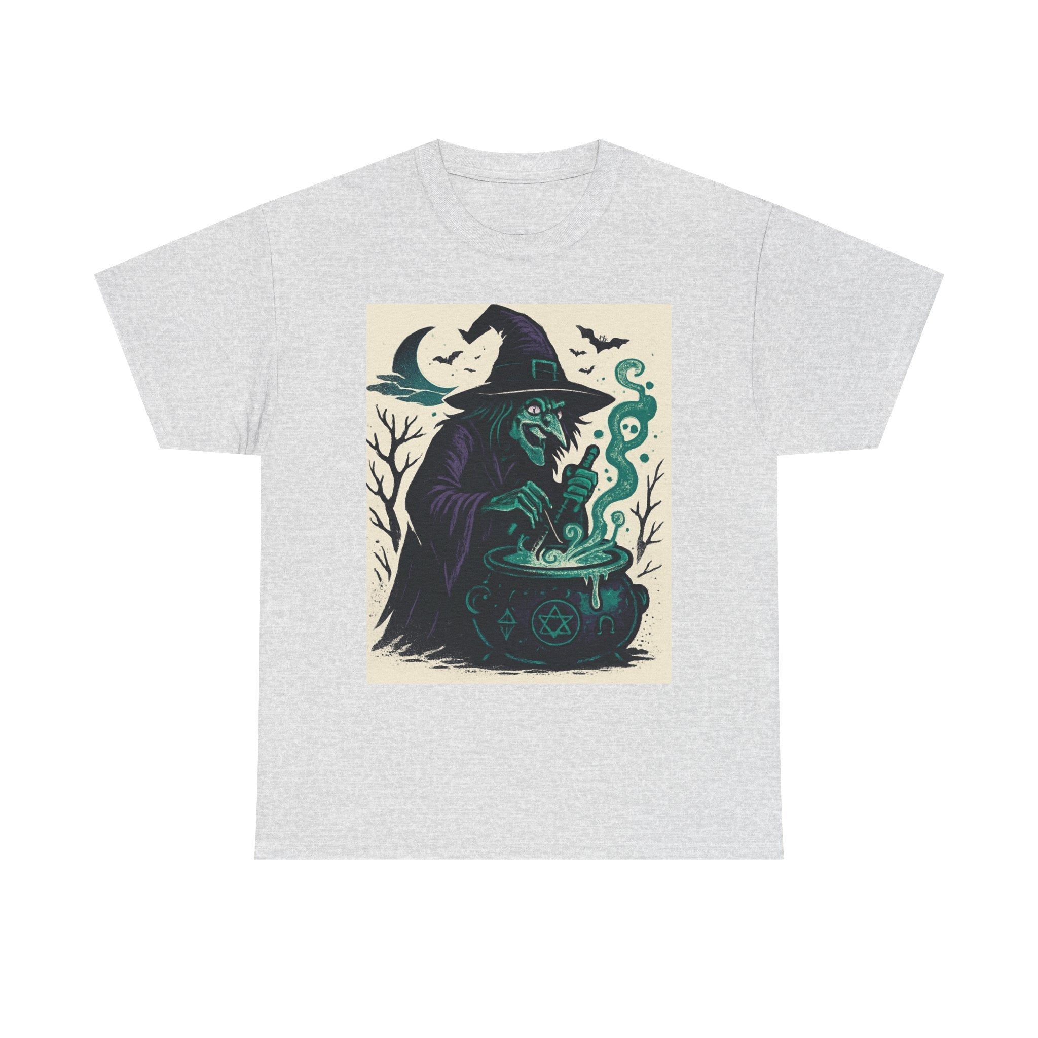 Witchy Vibes Unisex Heavy Cotton Tee, Halloween Shirt, Boho Tee, Witch [...] - Doylestreasures