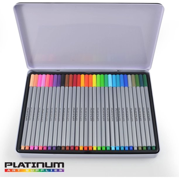 Kole Imports AA791-4 Platinum Art Supplies Fineliner Vibrant Pens